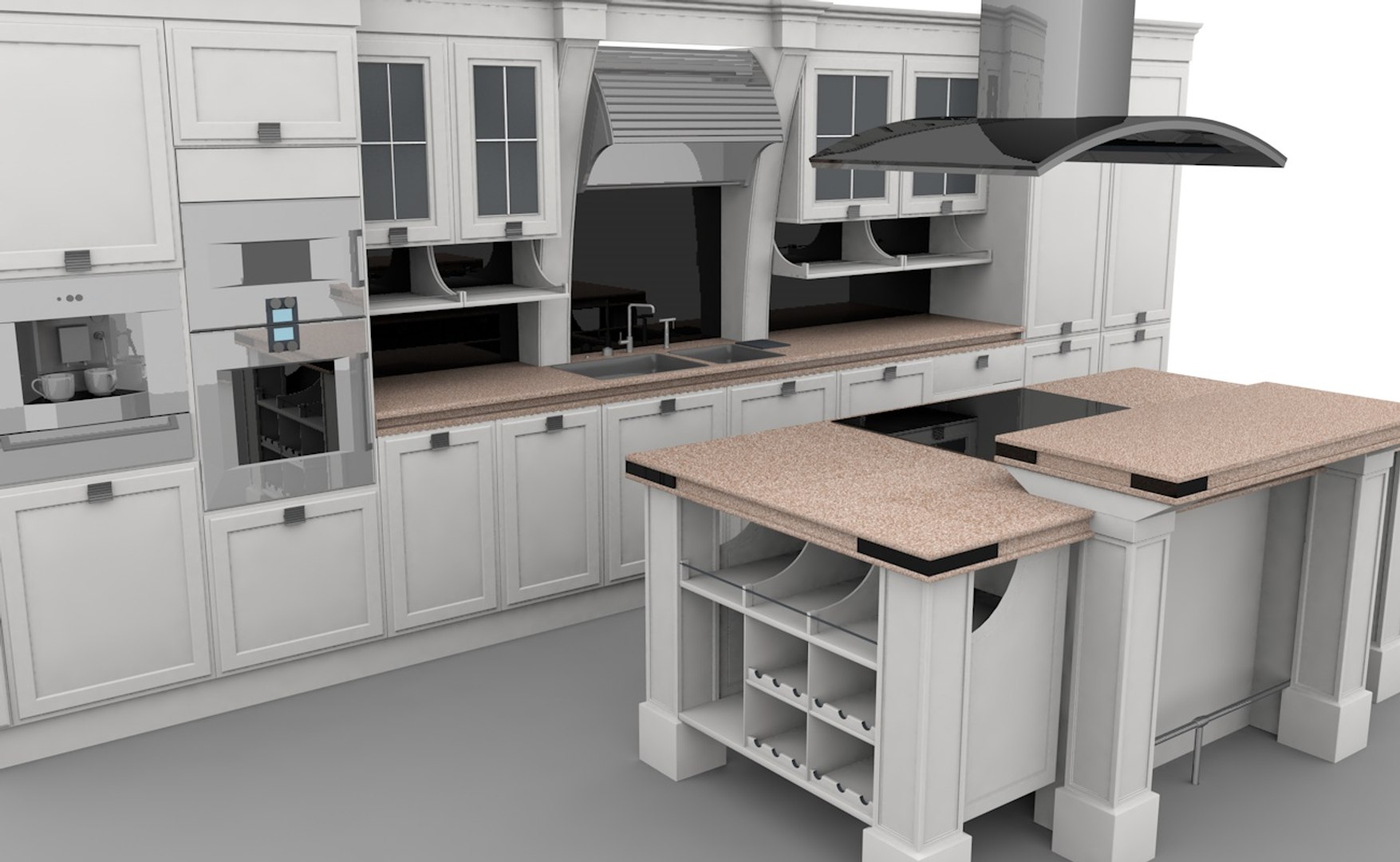Kitchen Interior 3D Model - TurboSquid 1383664