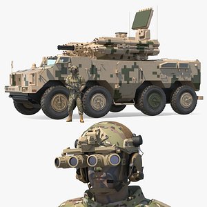 3D Type 625E Surveillance System and Soldier Fur
