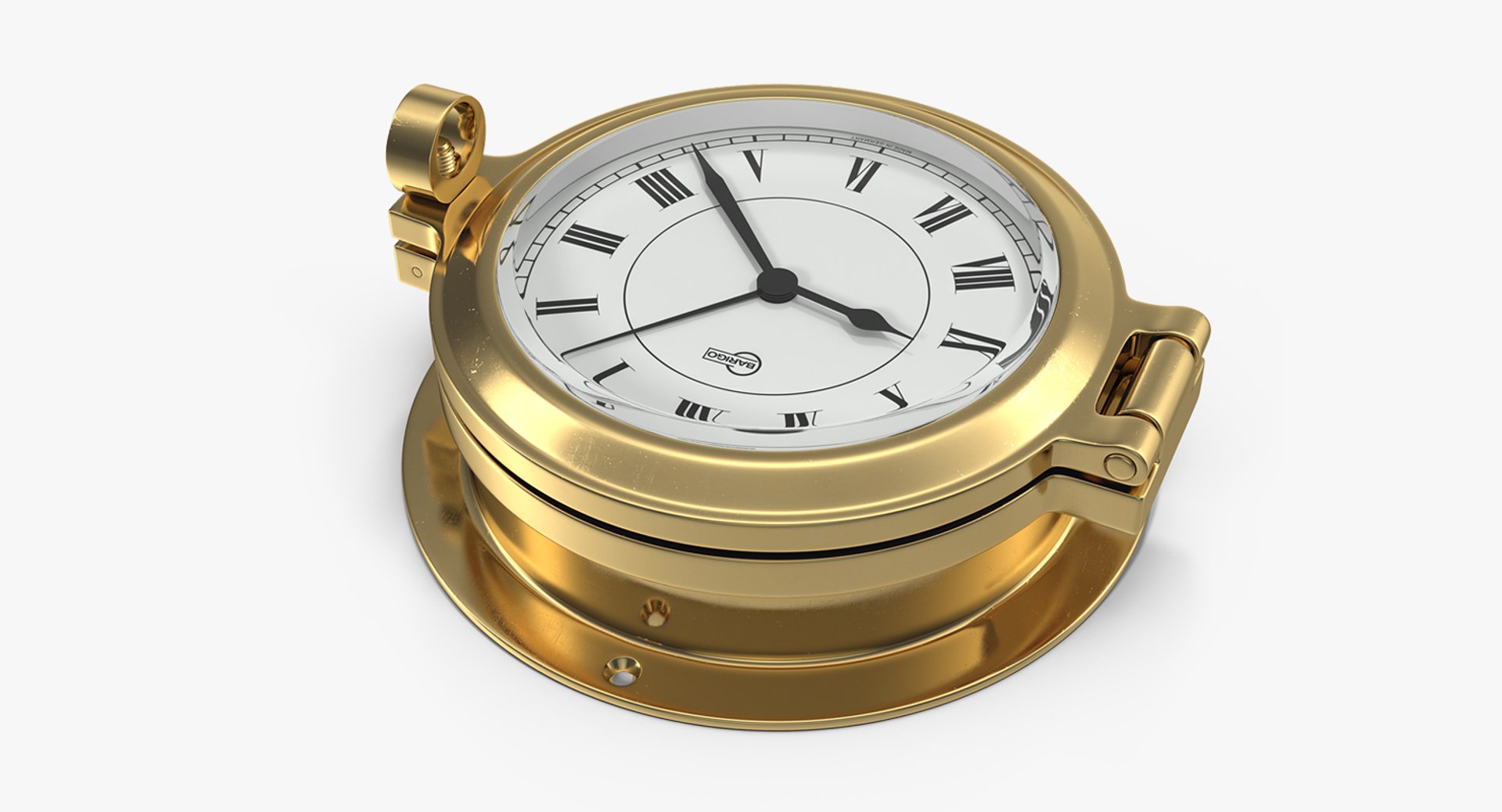 Brass Ship Clock 3D model preview