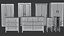 오래된 옷장 세트 Low-poly 3D 모델