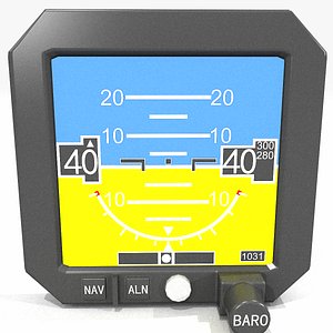 3D Secondary Flight display 3d model