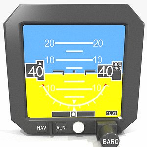 Secondary Flight display 3d model
