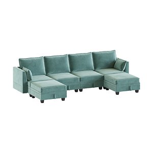 Sectional Sofa Convertible Sofa Bed 3D