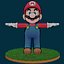 Mario Bros Rigged Low Poly PBR