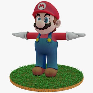 Mario Bros Rigged Low Poly PBR