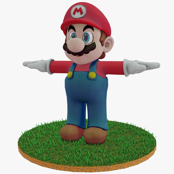 3D Mario Bros Rigged Low Poly PBR