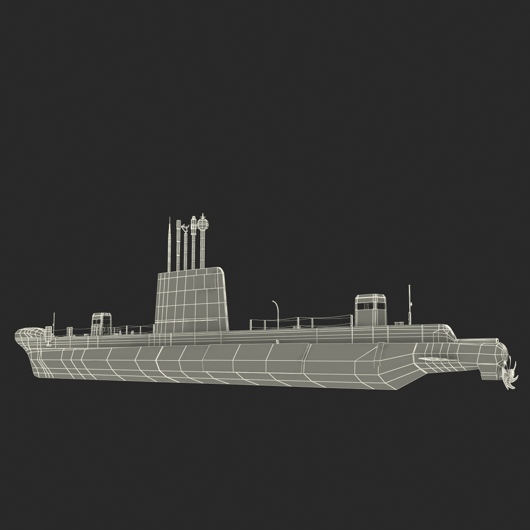 3dsmax oberon class submarine hmas
