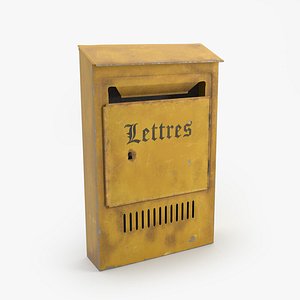 3d old vintage mail box