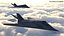 Aviones militares furtivos en vuelo