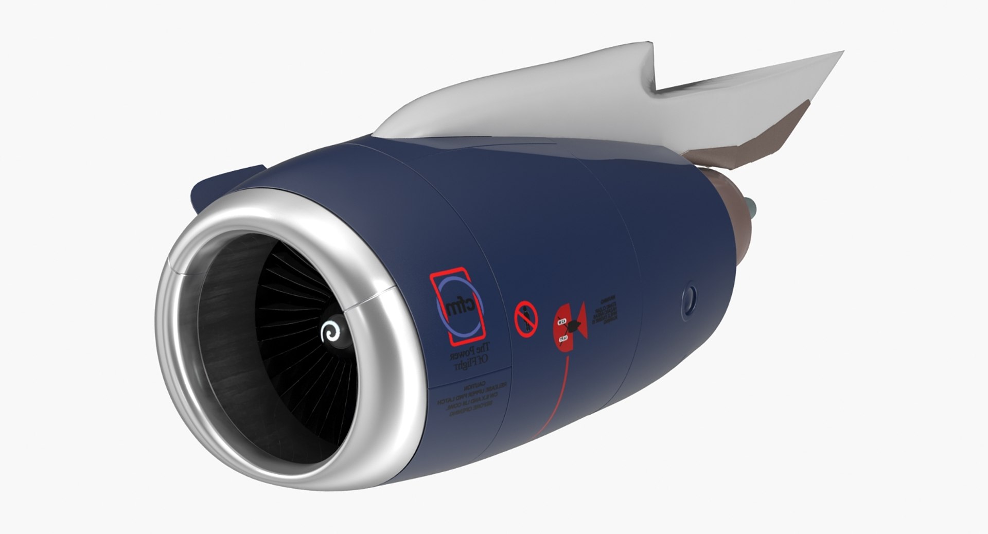 Boeing Turbofan Engine 3D Model 3D model preview