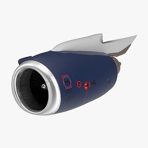 3D model boeing turbofan engine