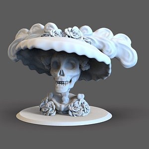 3D La Catrina Bust