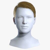 Classic Short Side Swept Hair Low-Poly - Game Ready