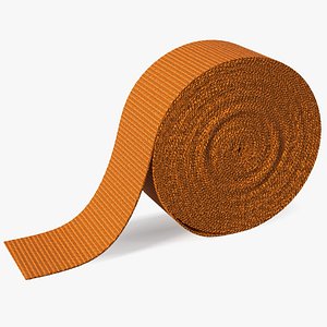 3D model Webbing Belt Strap Roll Orange