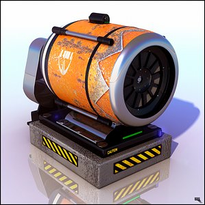 machine futuristic fan 3d max