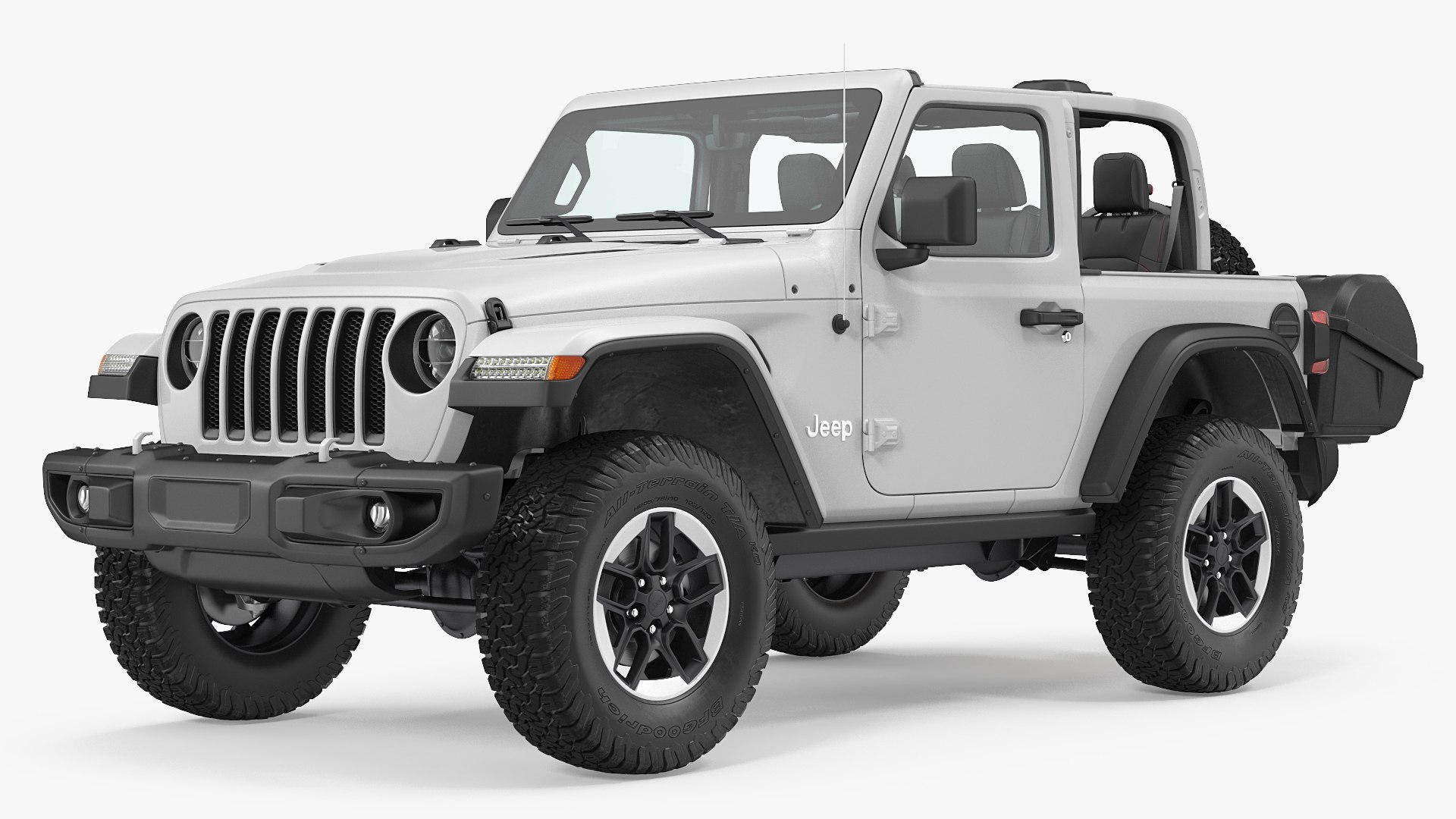 Jeep Wrangler with Thule Transporter Combi 3D model preview