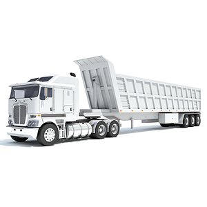 3D Truck with Tipper Trailer