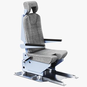 3D model Detailed Airplane Pilot Chair