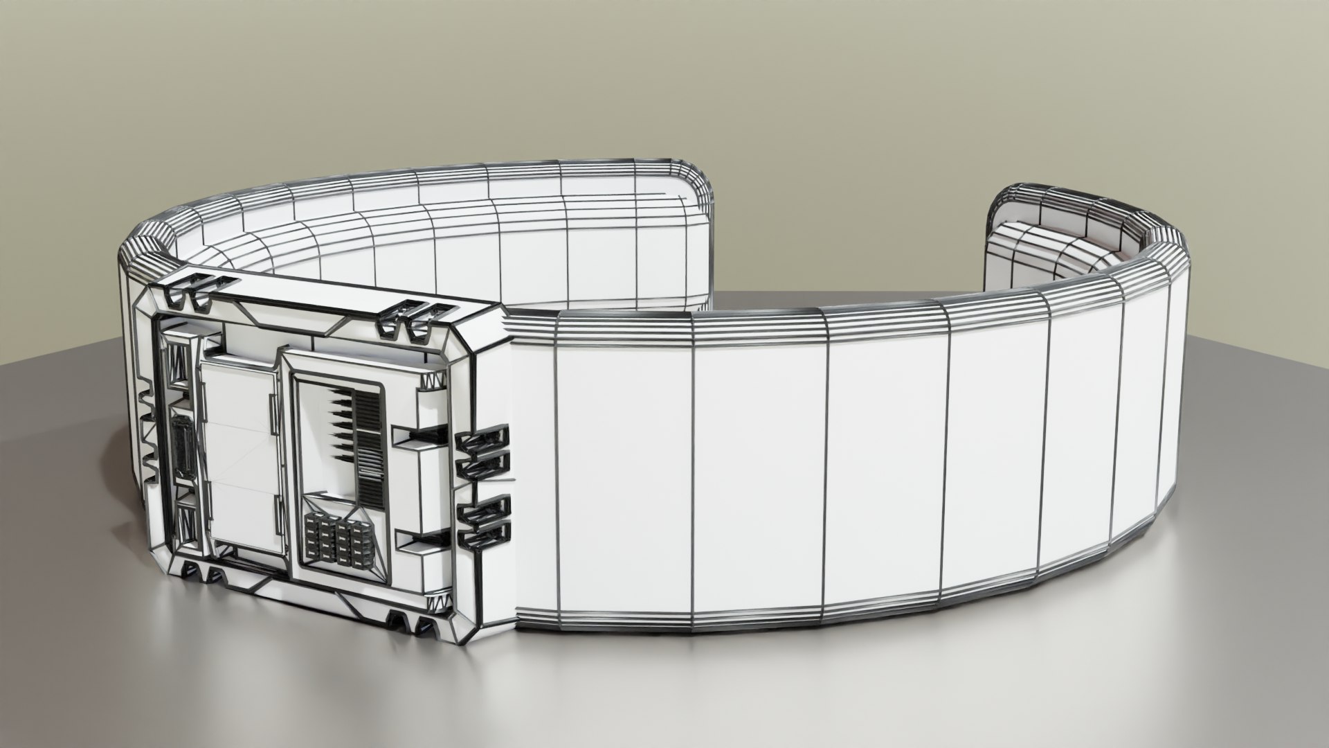 Low Poly Bracelet C3PO 3D model https://p.turbosquid.com/ts-thumb/uB/aFCA9l/KI/10wireframe/png/1661917913/1920x1080/fit_q87/b16c87dce42d55e42a7089dc497f85a469760015/10wireframe.jpg