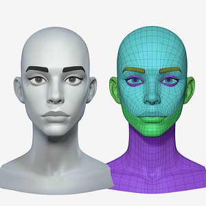 3D Cartoon female character Iris model