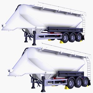 Grain Corn Cement Silo Trailers SET v1
