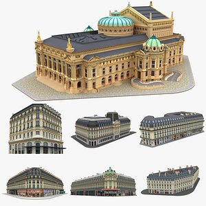 3D Opera Palais Garnier House Area Building Paris