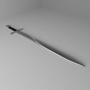 3D broad sword 3 model