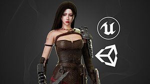3D Warrior Woman - GameReady