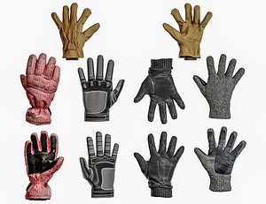 3D model Safety Work Gloves