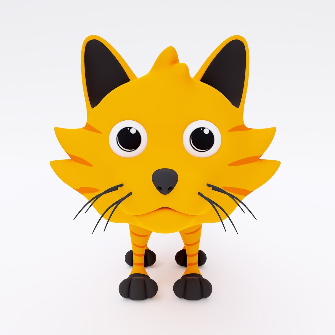 Cat Cartoon Animal 3d Model 3D Model TurboSquid 1996986