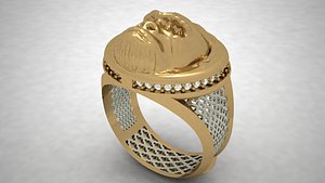 Warrior Gorilla Diamond ring model