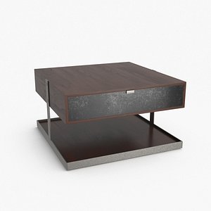 Nailah Side Table Brown 3D model