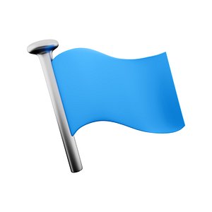 3d  flag icon 3D model