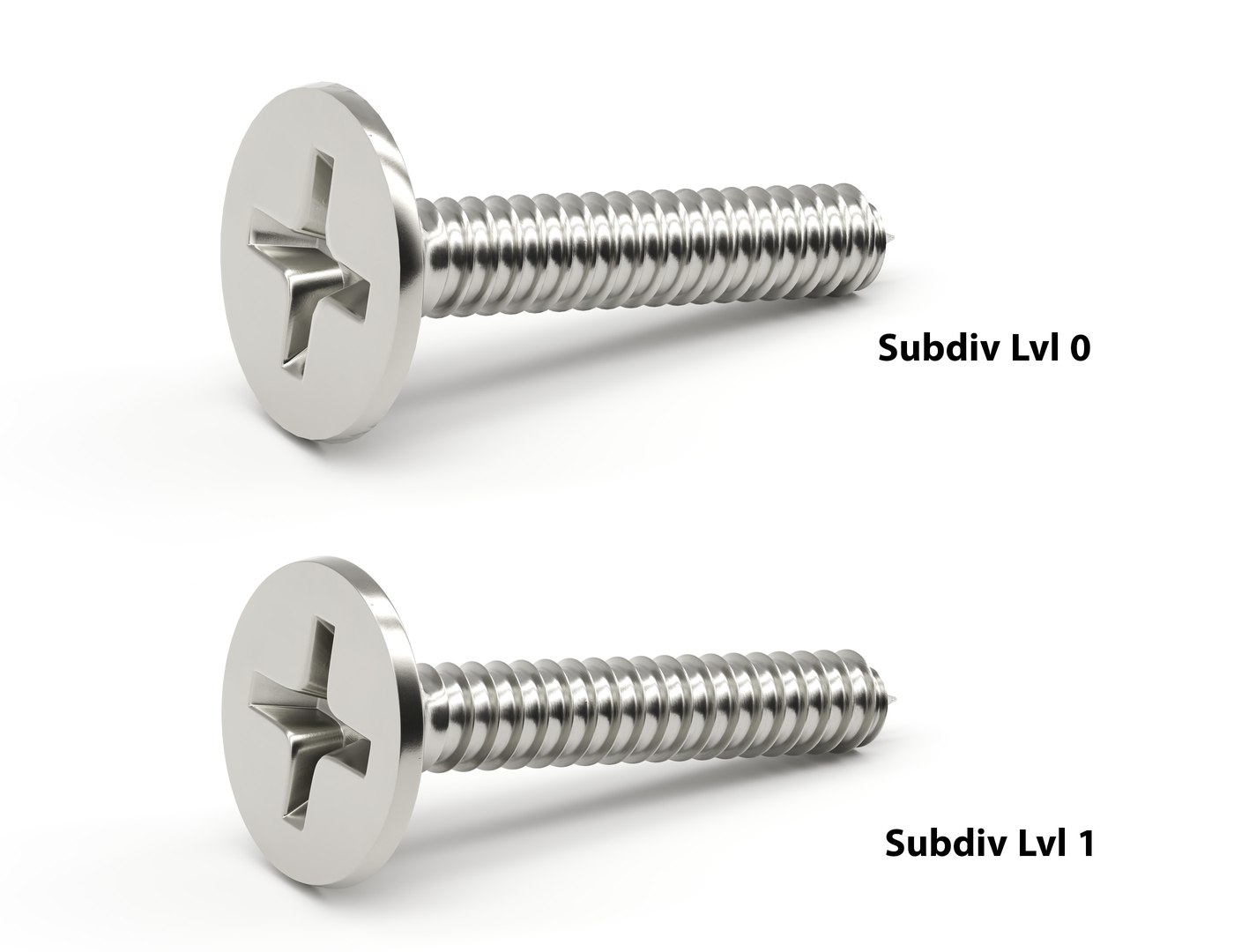 3D Screw - Self Tapping Flat Head Phillips model https://p.turbosquid.com/ts-thumb/uC/2TMqlU/WJ/subdiv/jpg/1778253966/1920x1080/fit_q87/e66f8db839890010c8f21dd25bbbf276da9b85da/subdiv.jpg