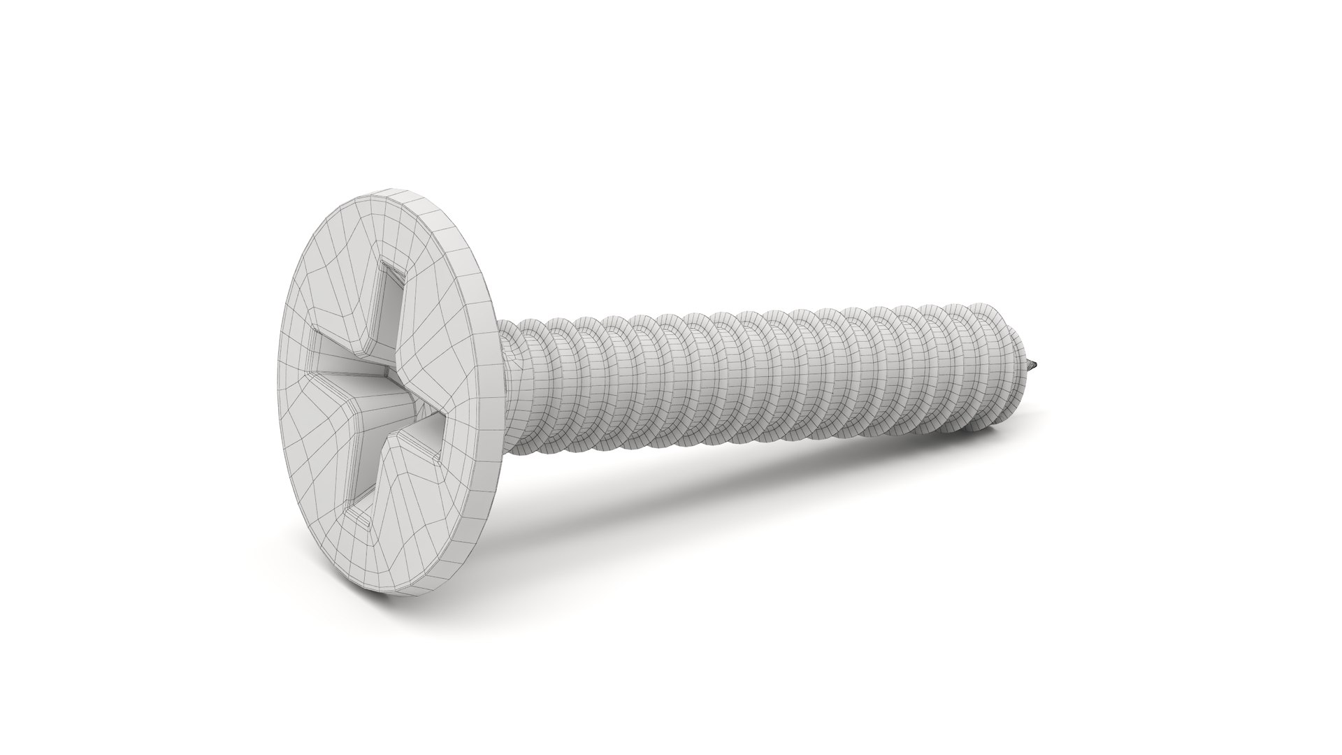 3D Screw - Self Tapping Flat Head Phillips model https://p.turbosquid.com/ts-thumb/uC/2TMqlU/si/wireframe1/jpg/1778253606/1920x1080/fit_q87/096a9fe0a841953ce8684f86d6c61bd8291a8d39/wireframe1.jpg