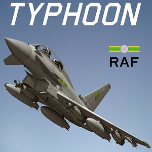 eurofighter typhoon raf 3d max