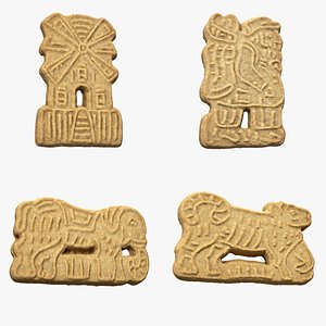 Spekulatius Cookies Set 3D model