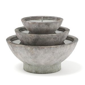 3D concrete fountain model