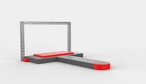 Music stage 3D model 3D