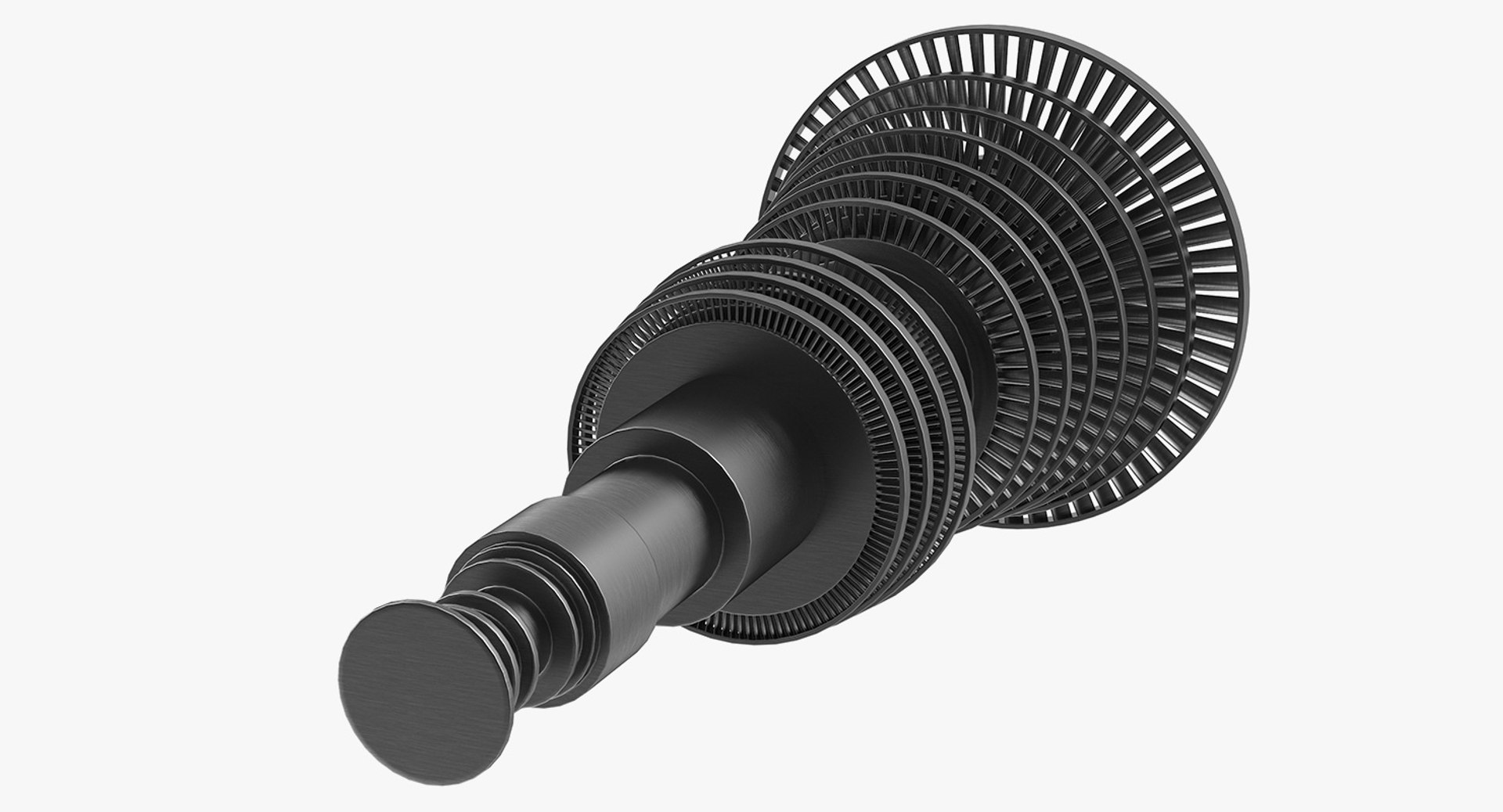 3D steam turbine rotor model - TurboSquid 1400547