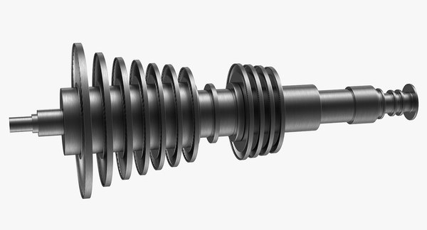3D steam turbine rotor model - TurboSquid 1400547
