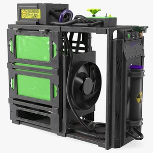 Cyberpunk Style Designer PC Turned Off 3D