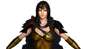 AAA 3D FANTASY FEMALE CHARACTER - THE KNIGHT or WARRIOR 06 3D model