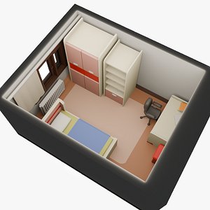 Modern Teen Bedroom Interior - Fully Furnished