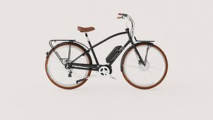 Black Step-Over Commuter Electric Bicycle