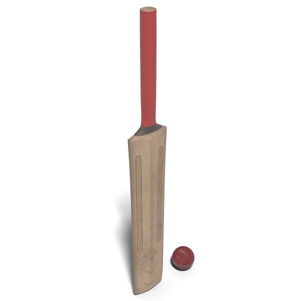 3D model Cricket Bat and Ball