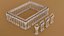 Medieval Stone Cloister Colonnade Modular Pack
