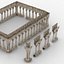 Medieval Stone Cloister Colonnade Modular Pack