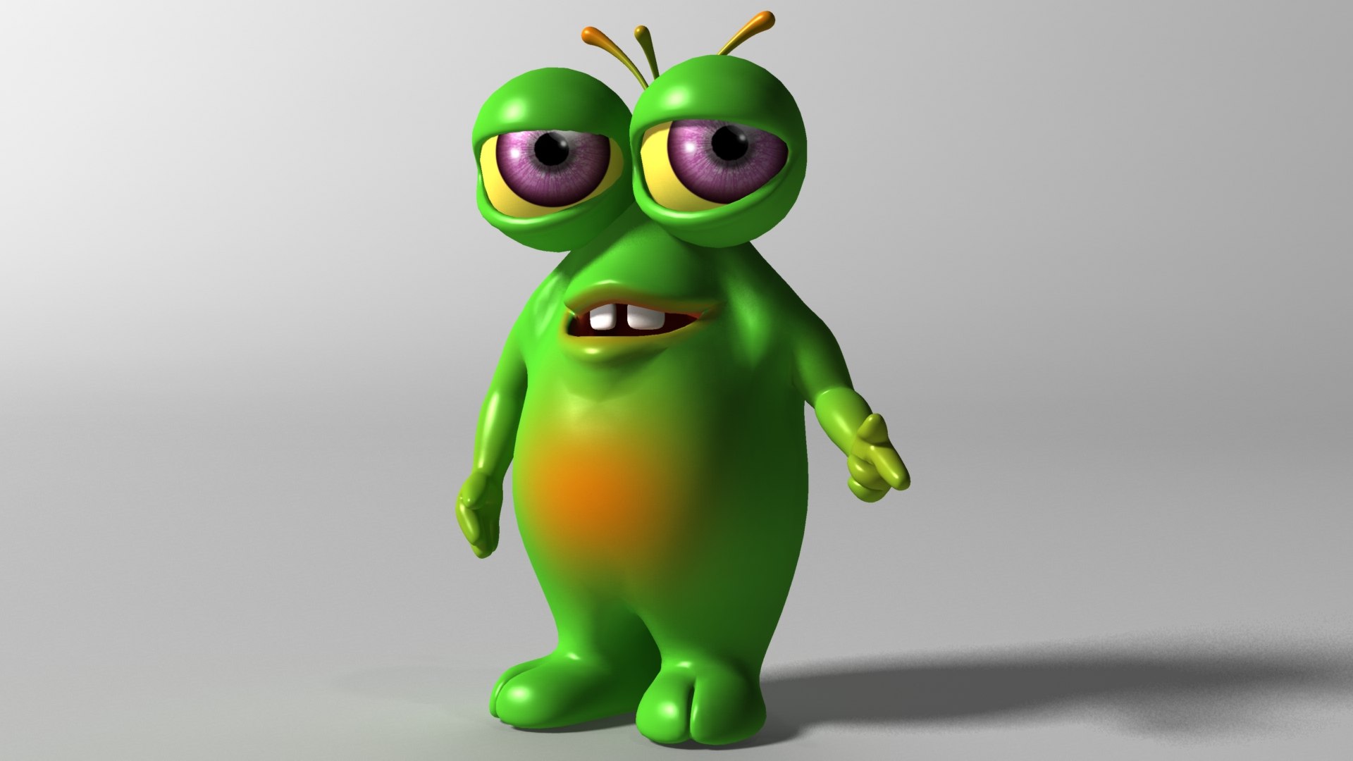 Cartoon Green Monster 3D model https://p.turbosquid.com/ts-thumb/uC/RPOsJQ/r7/bem01/jpg/1644670526/1920x1080/fit_q87/2668c599db43dd502fcc66f0474582b048292042/bem01.jpg