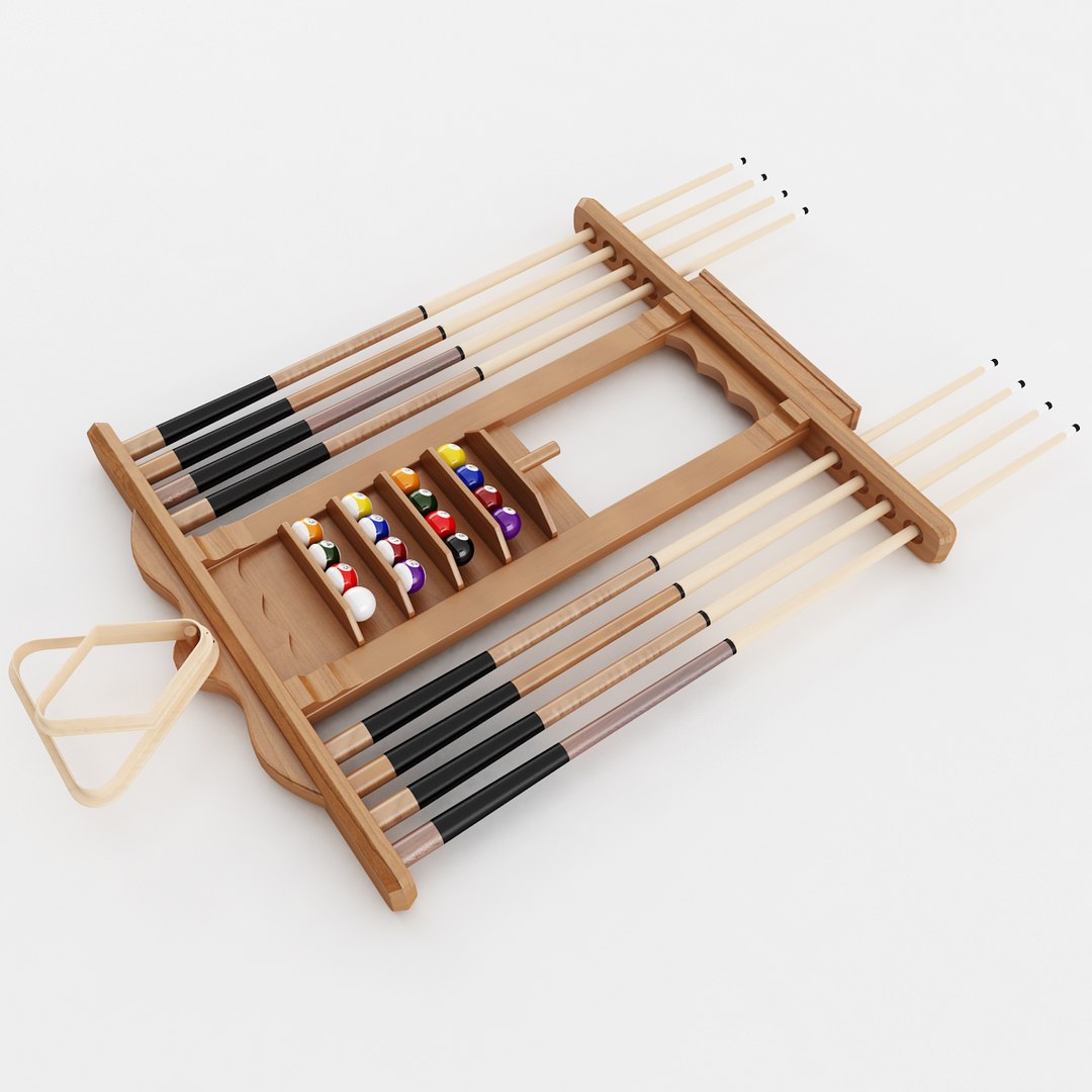 Pool Stick Rack Model - TurboSquid 1299428